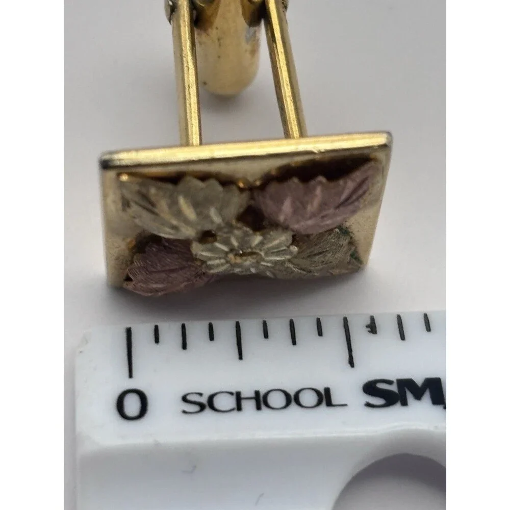Vintage Black Hills Gold Cuff Links Anson Mid-Century